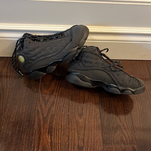 Kids Jordan 13 Retro Black Cat - Picture 1 of 7